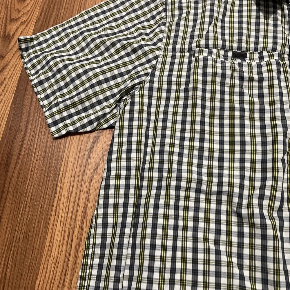 The North Face Millstone Shirt Mens Medium Plaid Zip Pocket Woven
